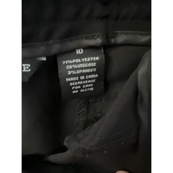 Larry Levine Women's 10 Black Contemporary Button Wide Leg Pocket Capris - Picture 8 of 9